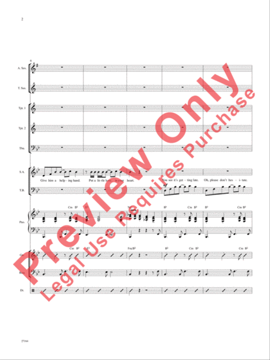 Put a Little Love in Your Heart Choir scores gallery preview page 3