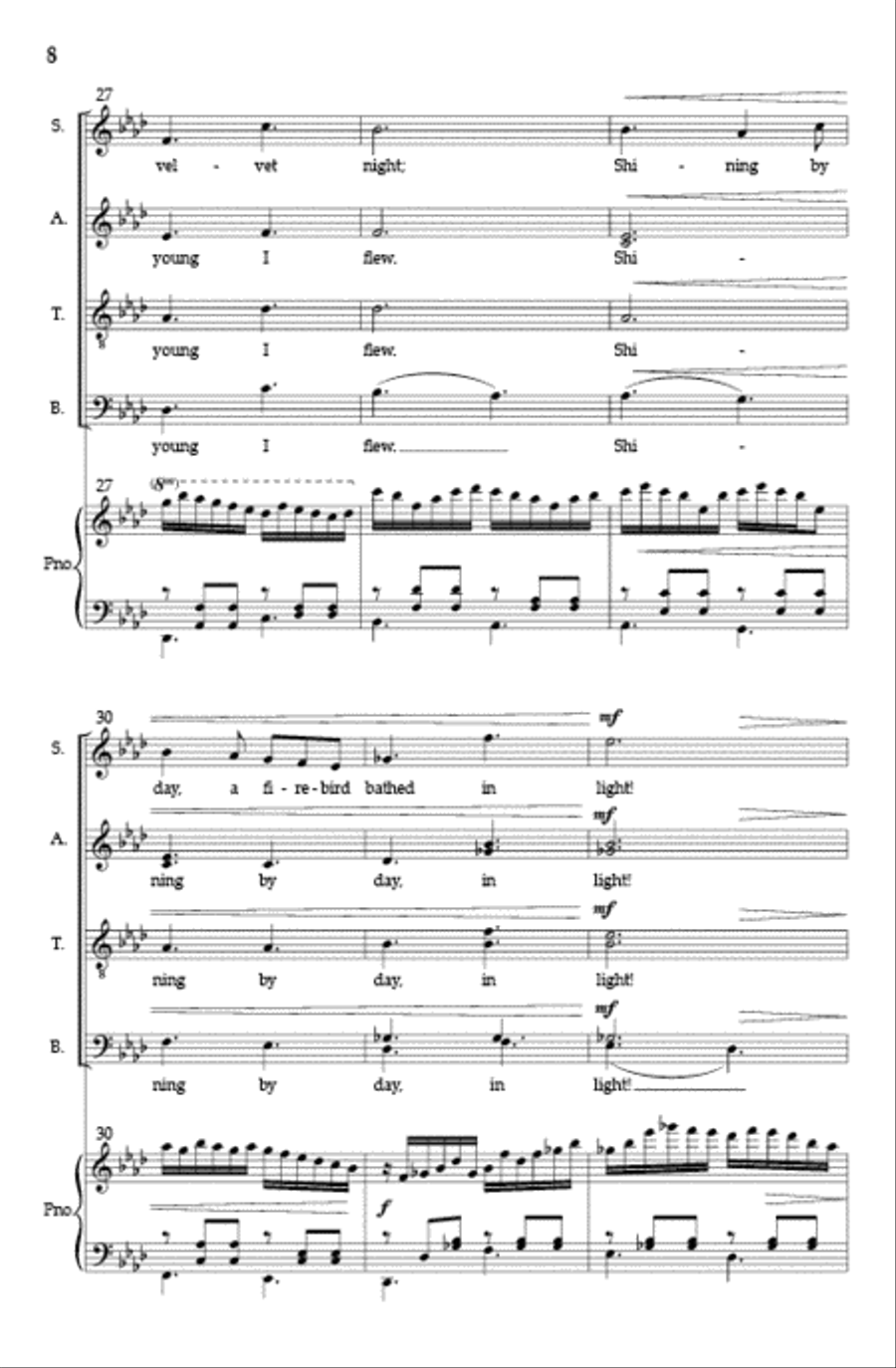 Across the Vast, Eternal Sky (Vocal Score) SSAATTBB scores gallery preview page 7