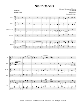 Sicut Cervus (Woodwind Quartet and Piano)