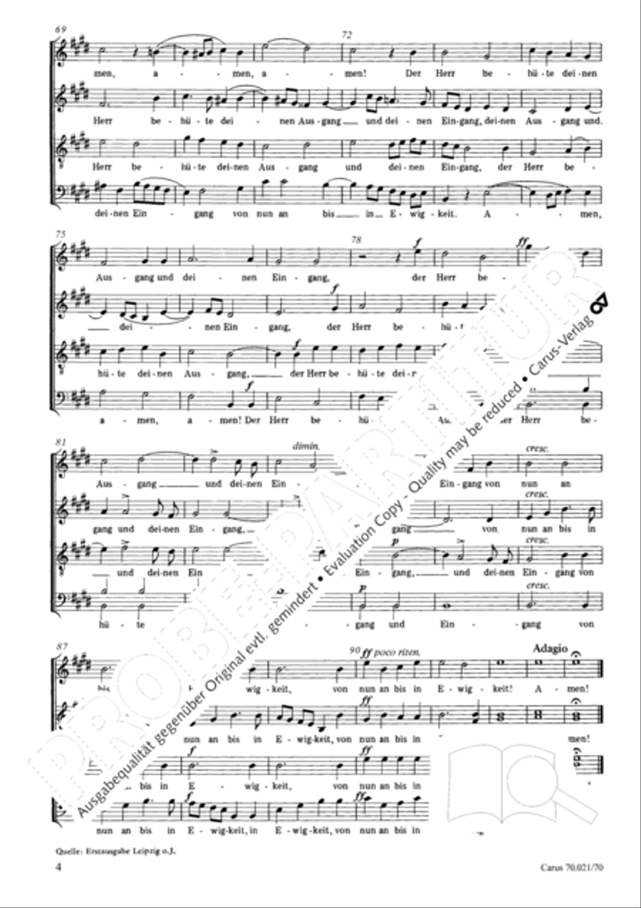 Siehe, der Huter Israels Siehe, der Huter Israels 4-Part scores gallery preview page 5