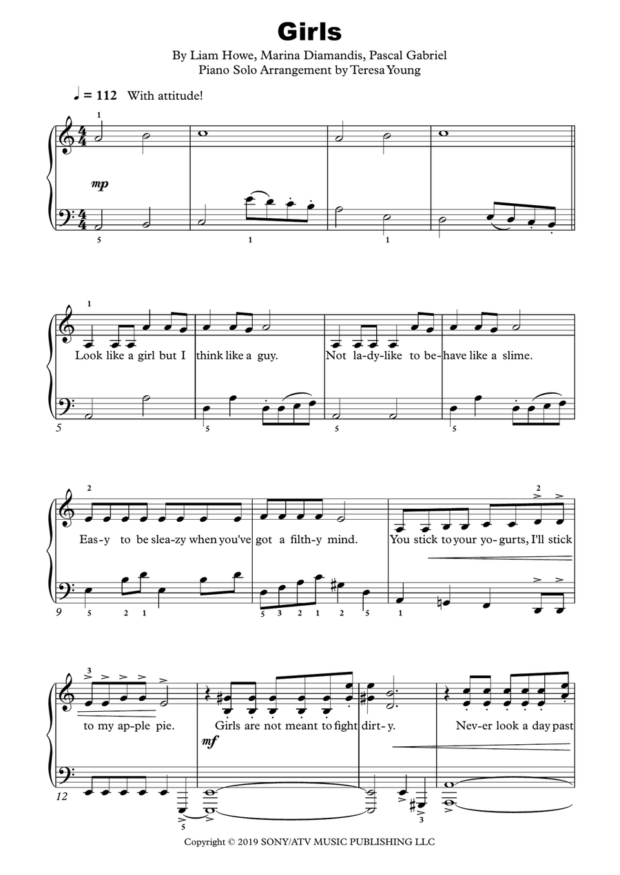 Girls Piano Method scores gallery preview page 1