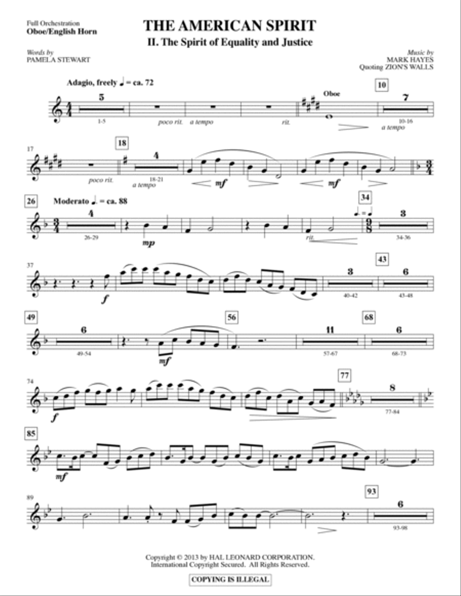 The American Spirit - Oboe/English Horn Choir scores gallery preview page 4