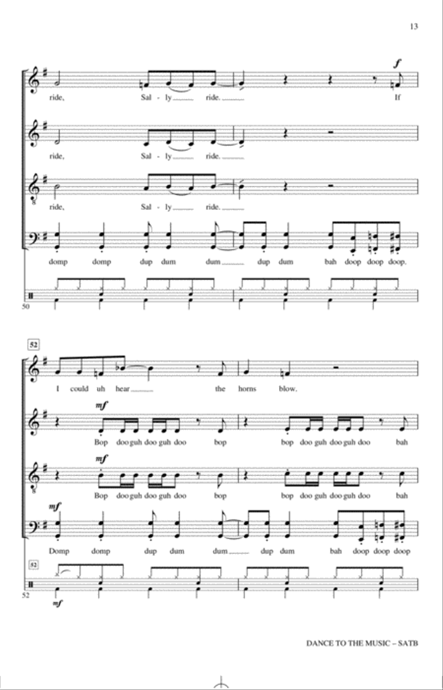Dance To The Music (arr. Paul Langford) 4-Part scores gallery preview page 12