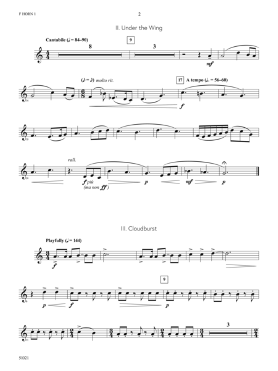 Skyward Spirits: 1st F Horn Concert Band scores gallery preview page 2