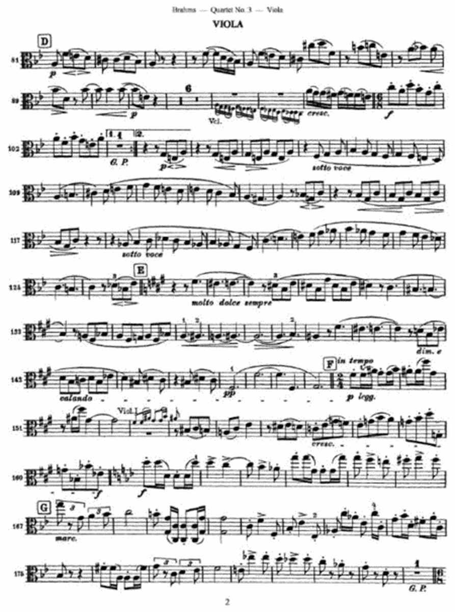 Brahms - Quartet No. 3 Op. 67