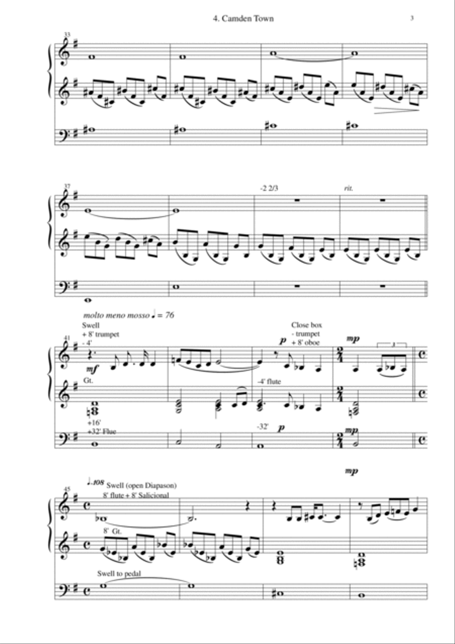 Camden Town for organ solo Organ Solo scores gallery preview page 3