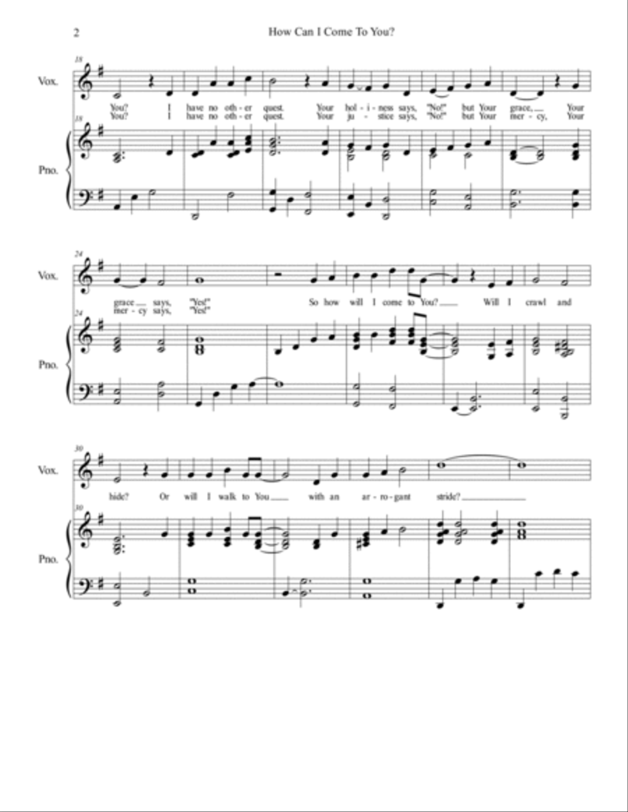 How Can I Come To You? Voice scores gallery preview page 2