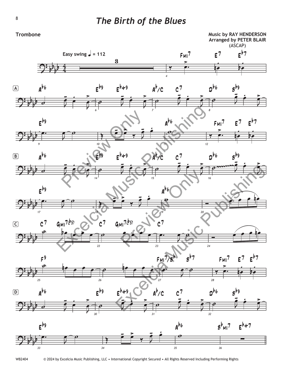 Solo Styles for Jazz - Trombone, Euphonium Small Ensemble scores gallery preview page 4