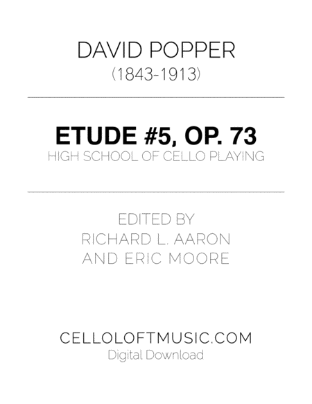 Popper (arr. Richard Aaron): Op. 73, Etude #5