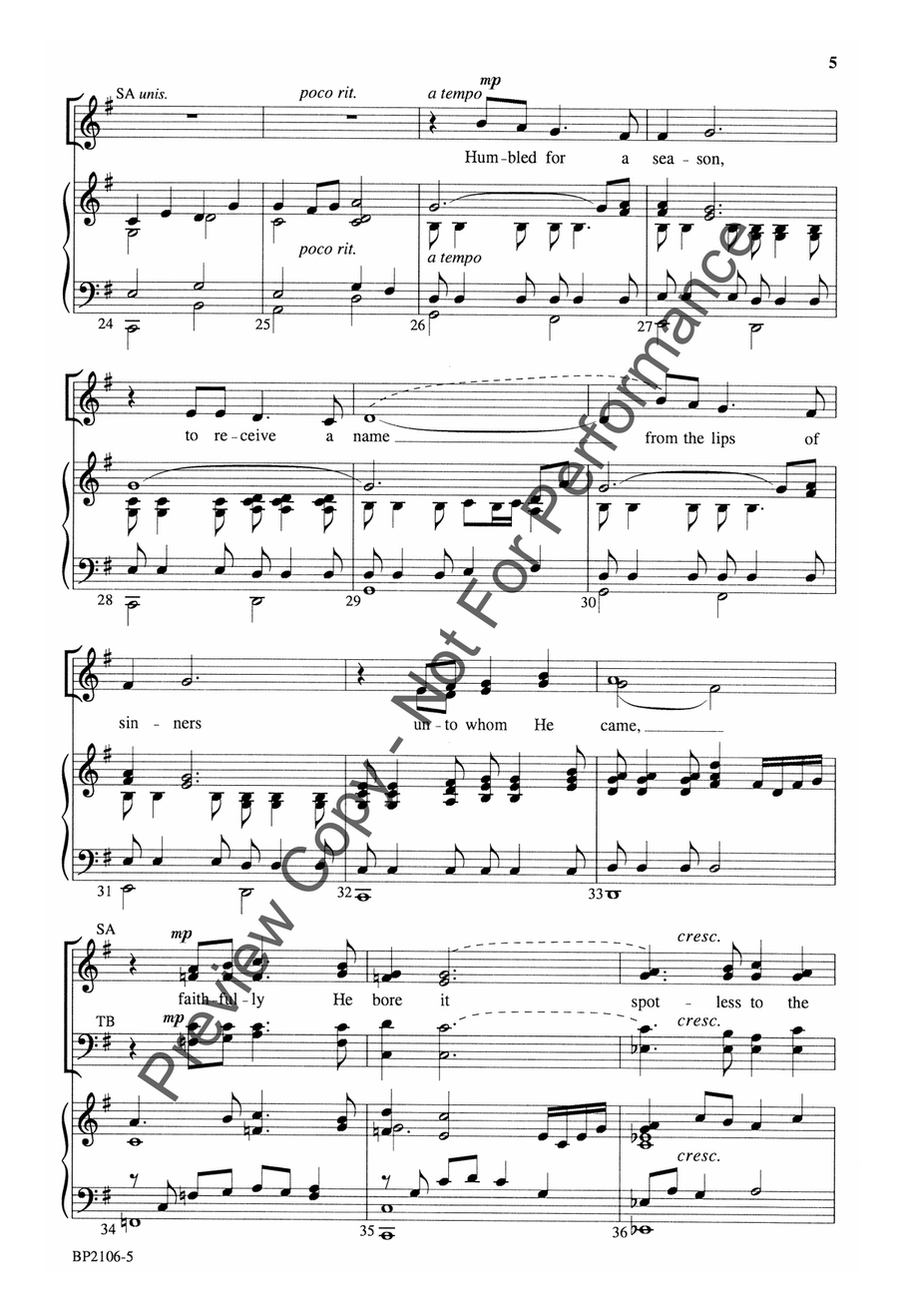 At the Name of Jesus 4-Part scores gallery preview page 4