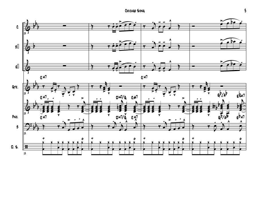 Chicago Song Jazz Ensemble scores gallery preview page 4