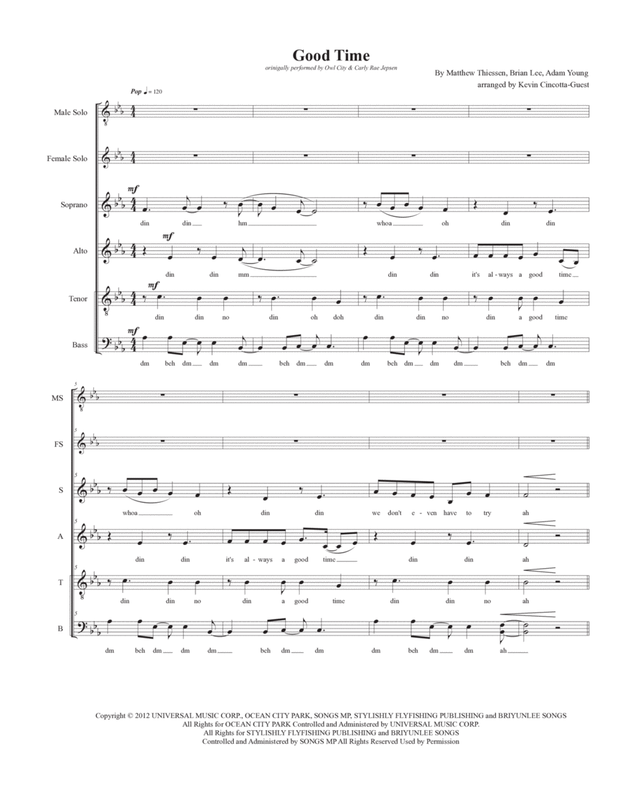 Good Time 4-Part scores gallery preview page 1