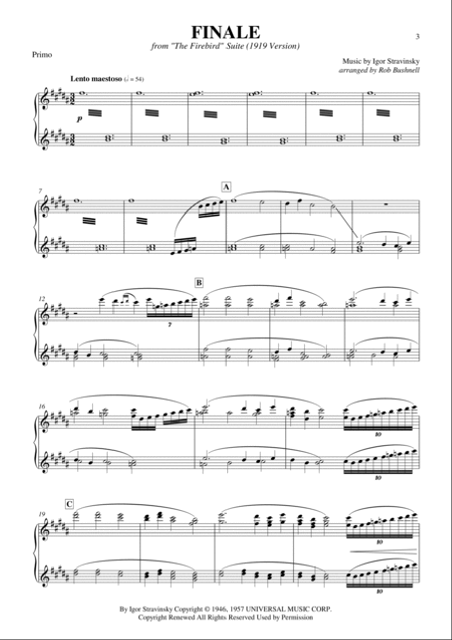 Firebird Suite 1 Piano, 4-Hands scores gallery preview page 4