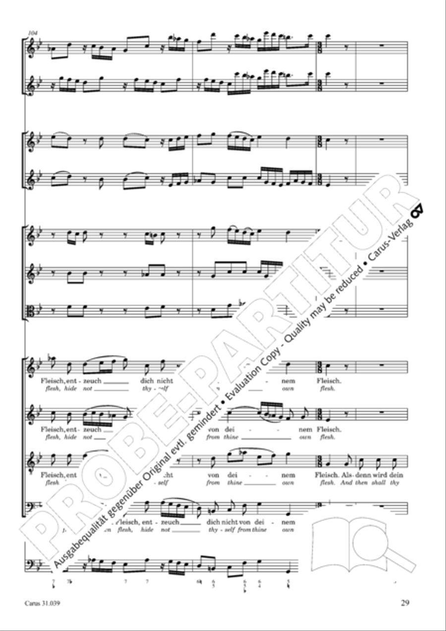 Give the hungry ones thy bread (Brich dem Hungrigen dein Brot) 4-Part scores gallery preview page 29