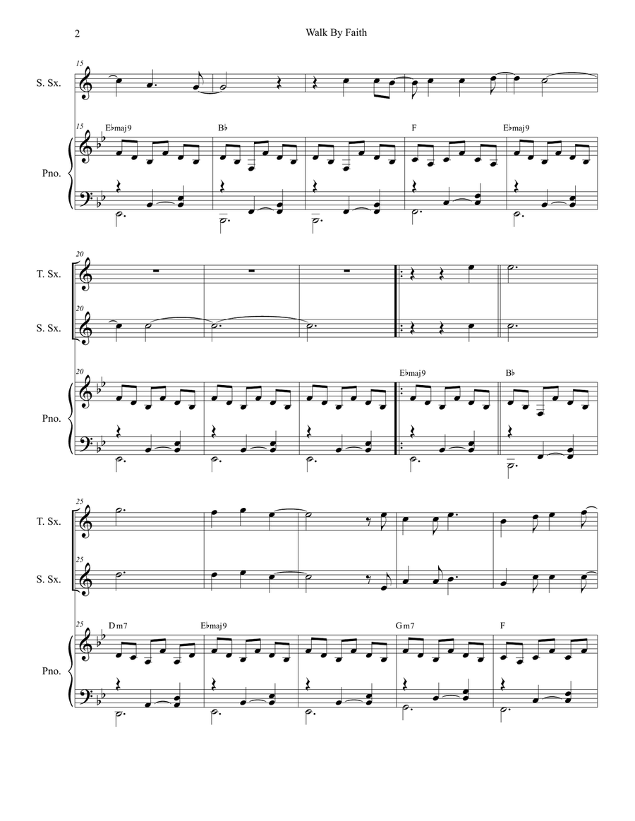 Walk By Faith Walk By Faith Woodwind Duet scores gallery preview page 2