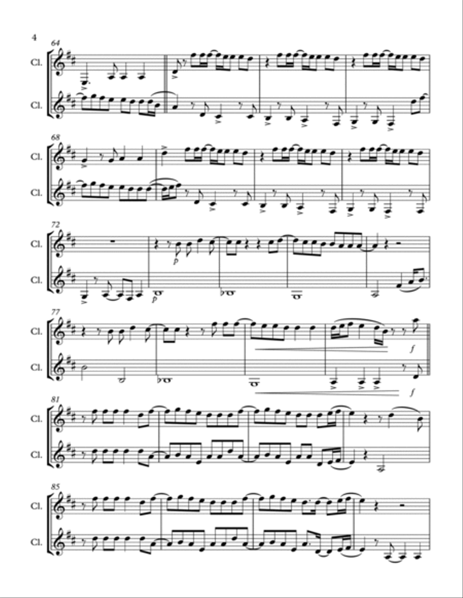 Permission To Dance Permission To Dance Clarinet Duet scores gallery preview page 4