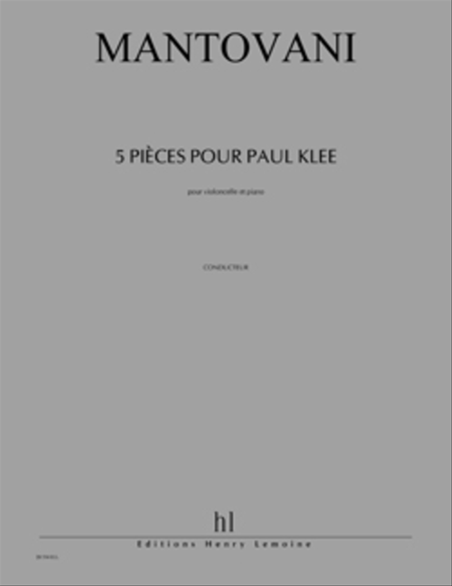 Pieces Pour Paul Klee (5) Piano Accompaniment scores gallery preview page 1