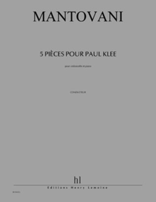 Book cover for Pieces Pour Paul Klee (5)