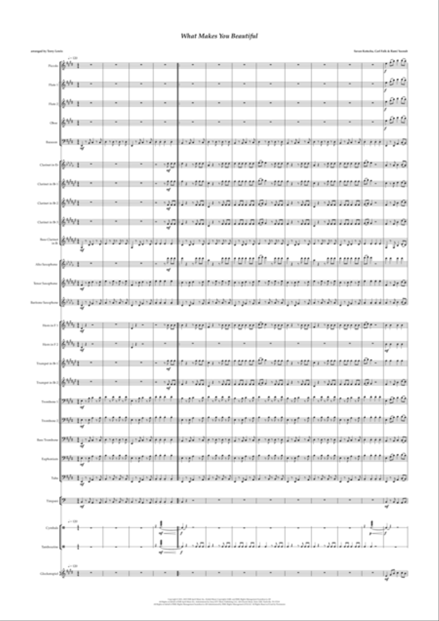 What Makes You Beautiful Concert Band scores gallery preview page 2