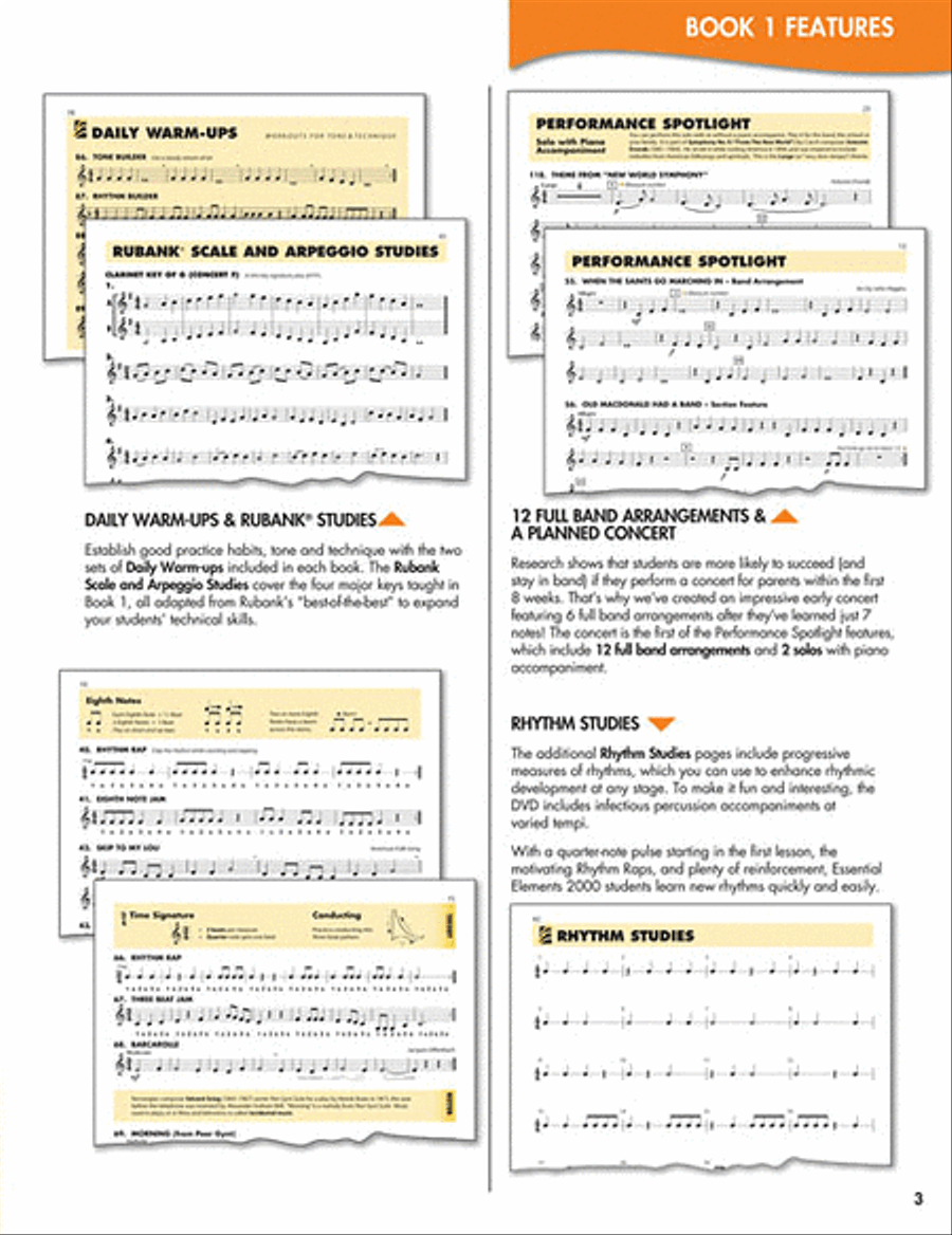 Essential Elements for Band – Flute Book 1 with Online Resources Concert Band Methods scores gallery preview page 3