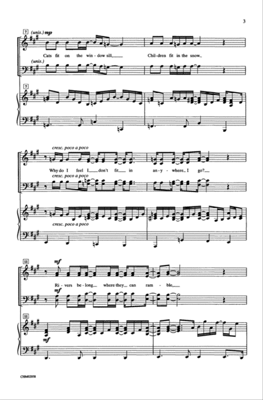 Corner Of The Sky - SATB Corner Of The Sky - SATB 4-Part scores gallery preview page 3