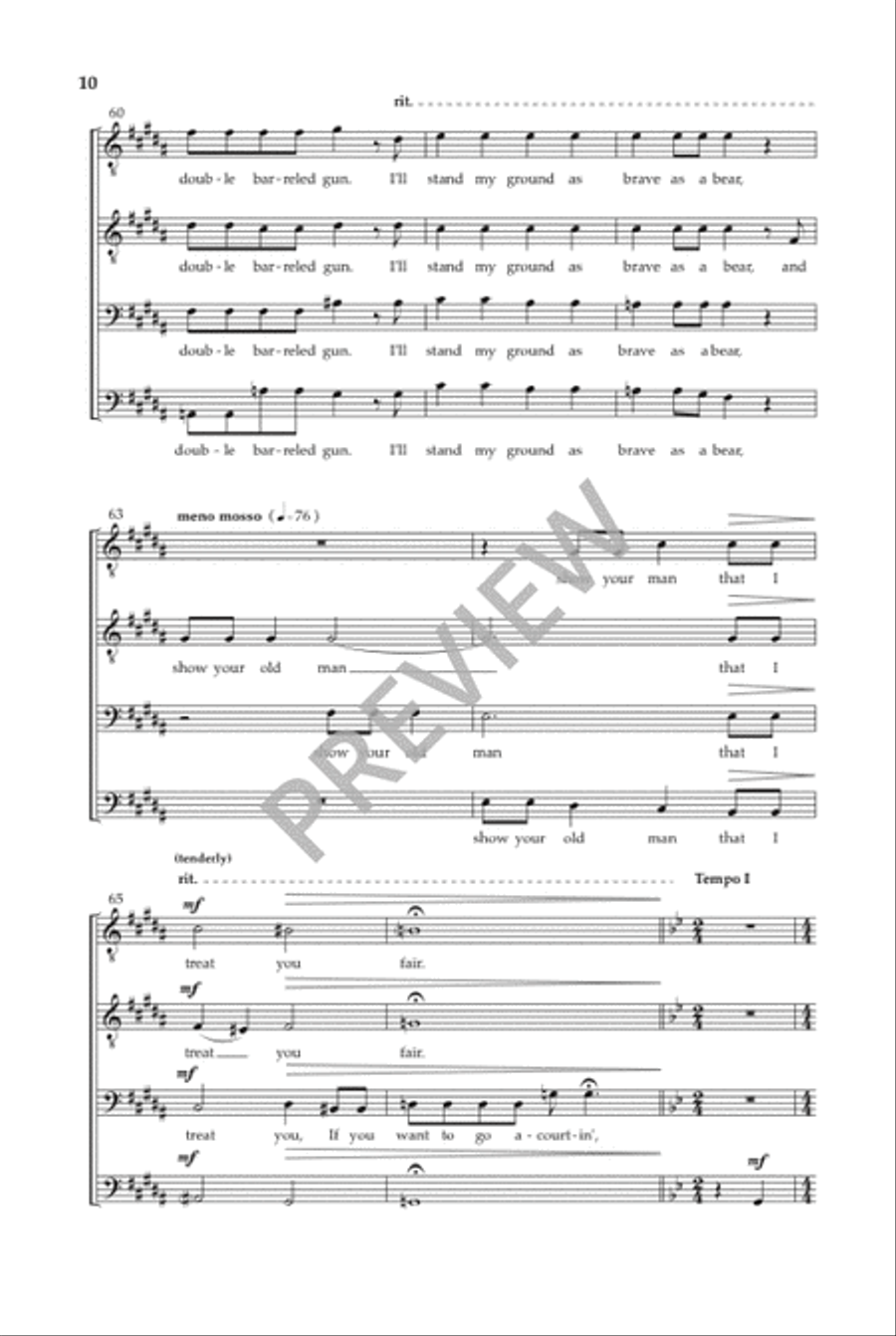 If You Want to Go A-Courtin' TTBB scores gallery preview page 11