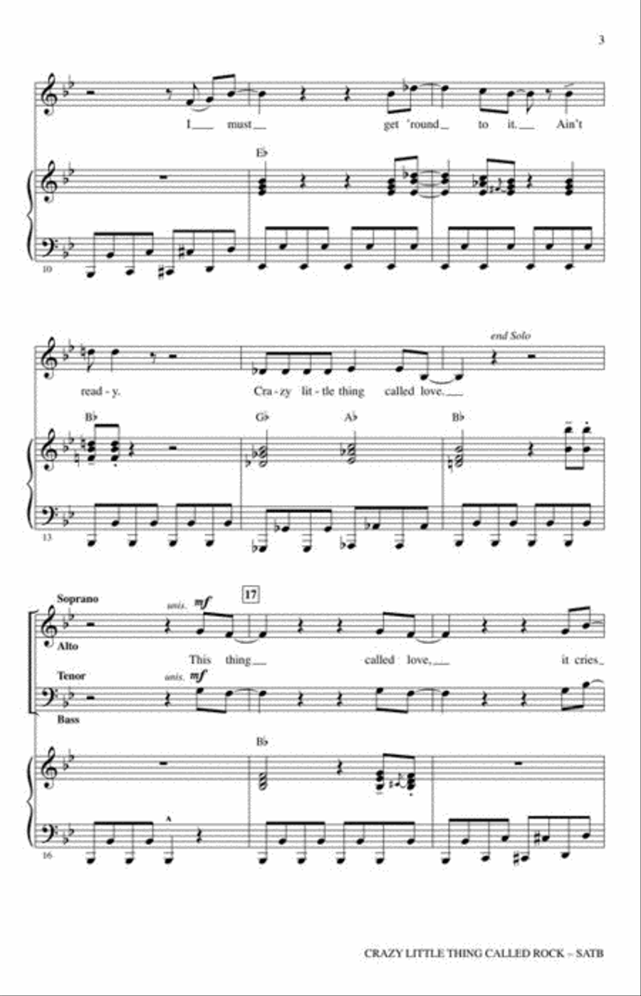 Crazy Little Thing Called ROCK 4-Part scores gallery preview page 4