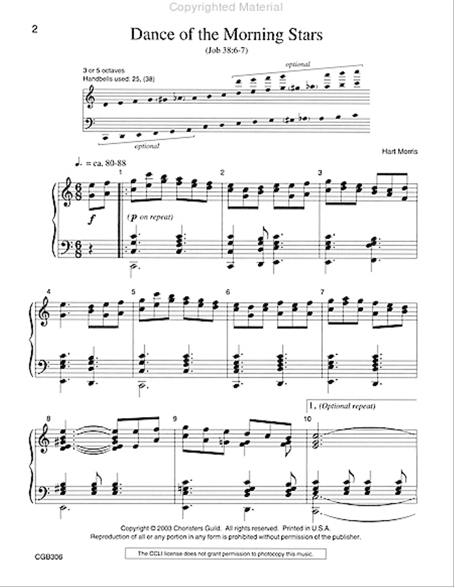 Dance of the Morning Stars Handbell Choir scores gallery preview page 2