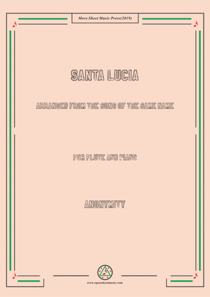 Book cover for Louis-Santa Lucia, for Flute and Piano