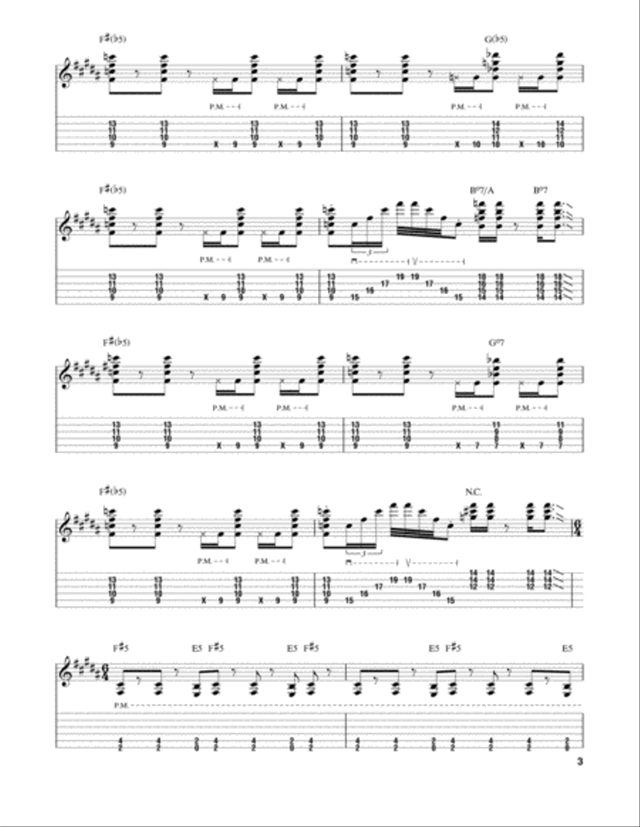 Under A Glass Moon Under A Glass Moon Electric Guitar scores gallery preview page 3