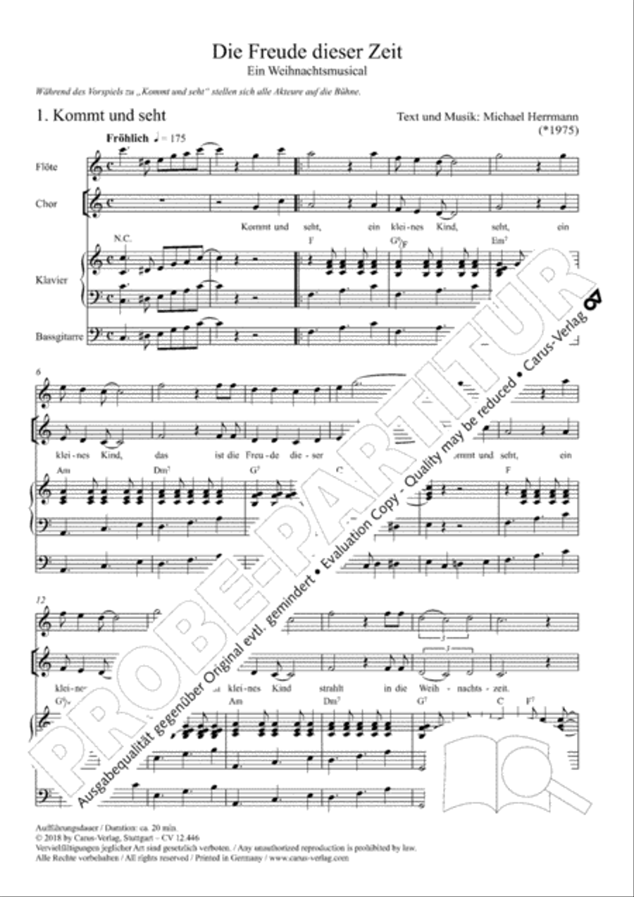 Die Freude dieser Zeit Children's Choir scores gallery preview page 4