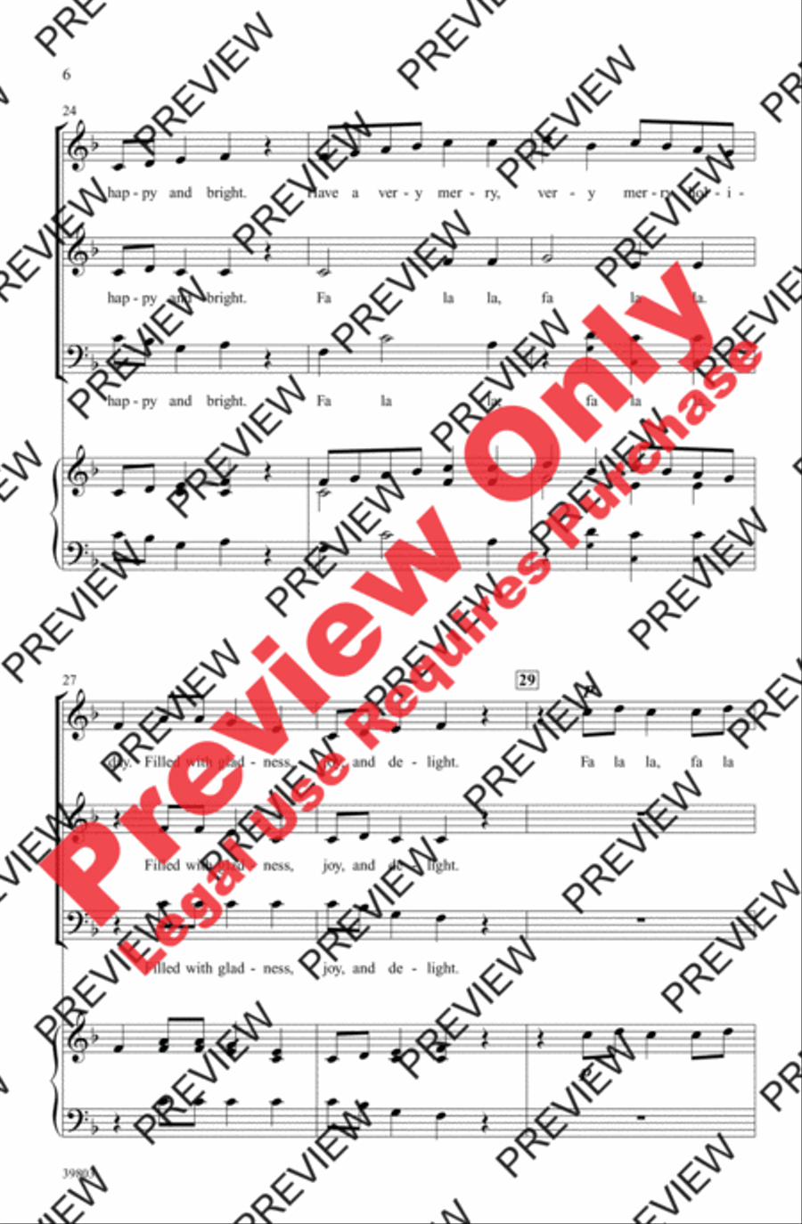 A Very Merry Fa La La A Very Merry Fa La La 3-Part scores gallery preview page 6