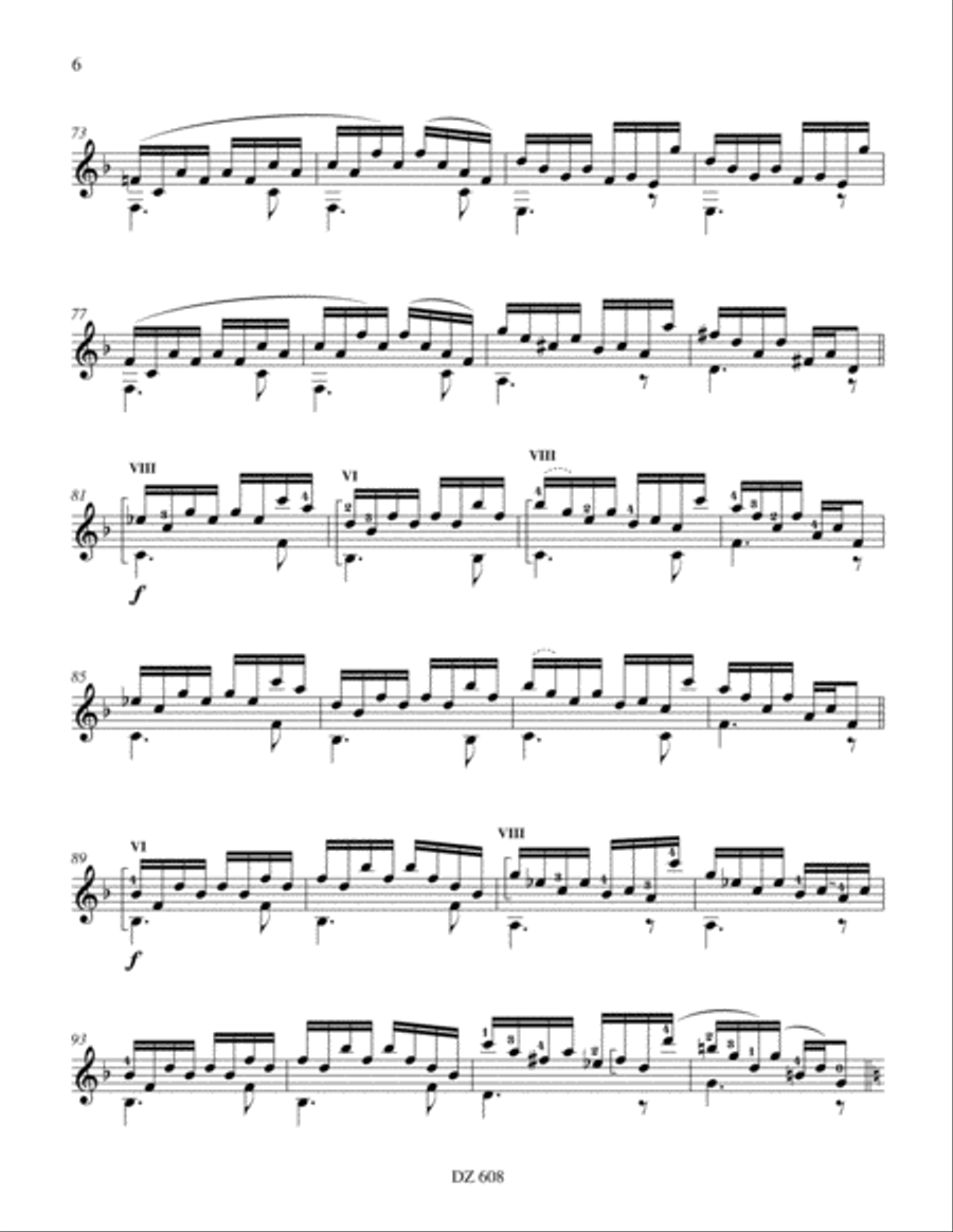 Three Pieces in Folk Style Classical Guitar scores gallery preview page 6