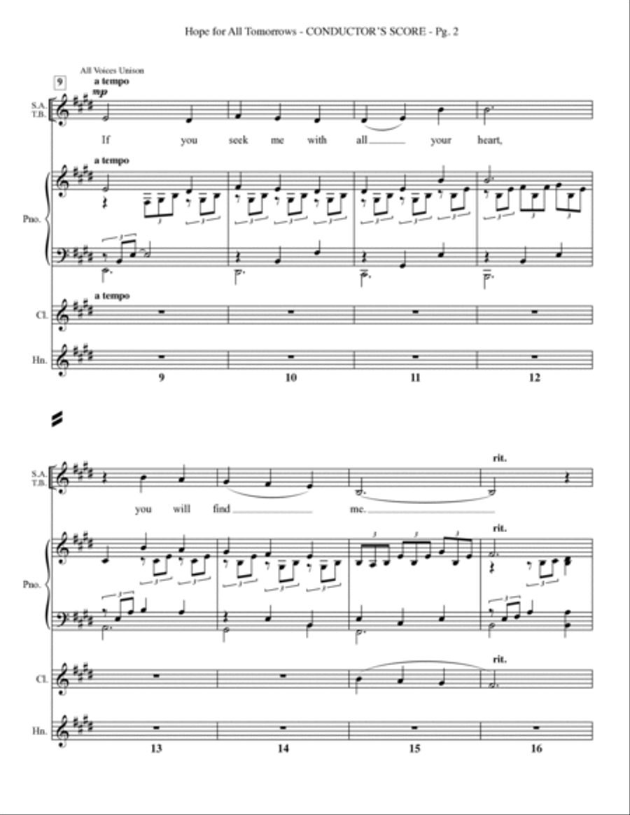 Hope for all Tomorrows Choir scores gallery preview page 4