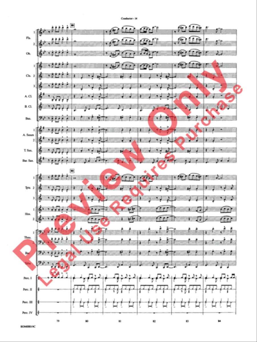 Carnaval de Brasil Concert Band scores gallery preview page 16