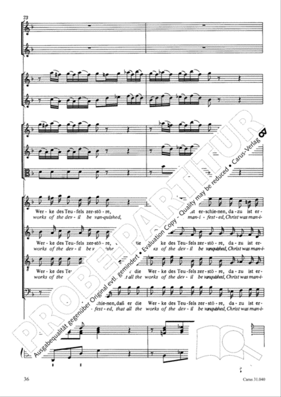 Christ was manifested for this purpose (Dazu ist erschienen der Sohn Gottes) ATB scores gallery preview page 37