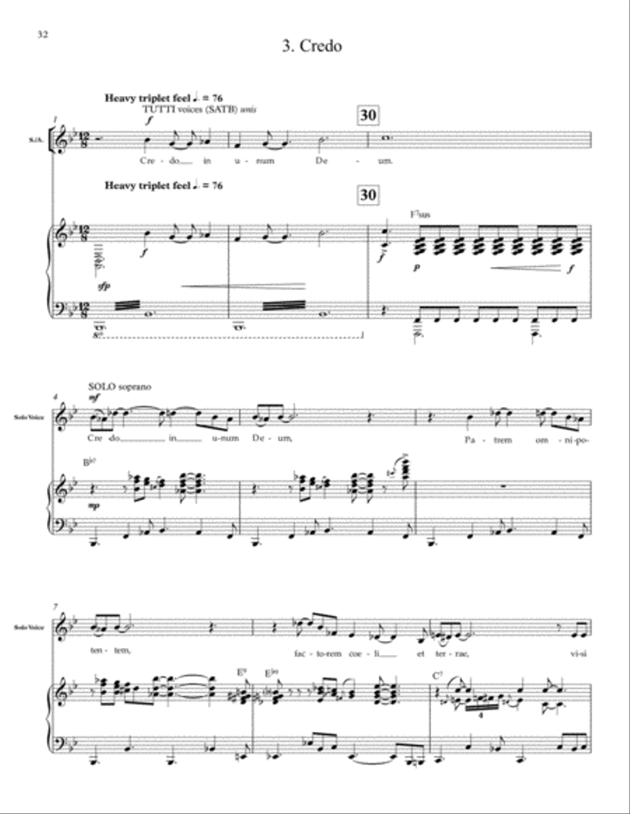 Mass in Blue 4-Part scores gallery preview page 11