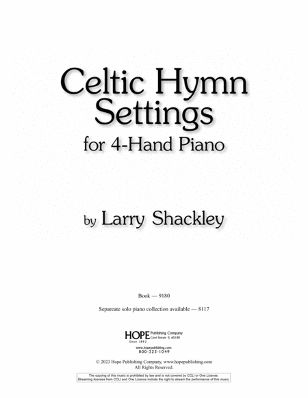 Celtic Hymns for 4-Hand Piano-Digital Version