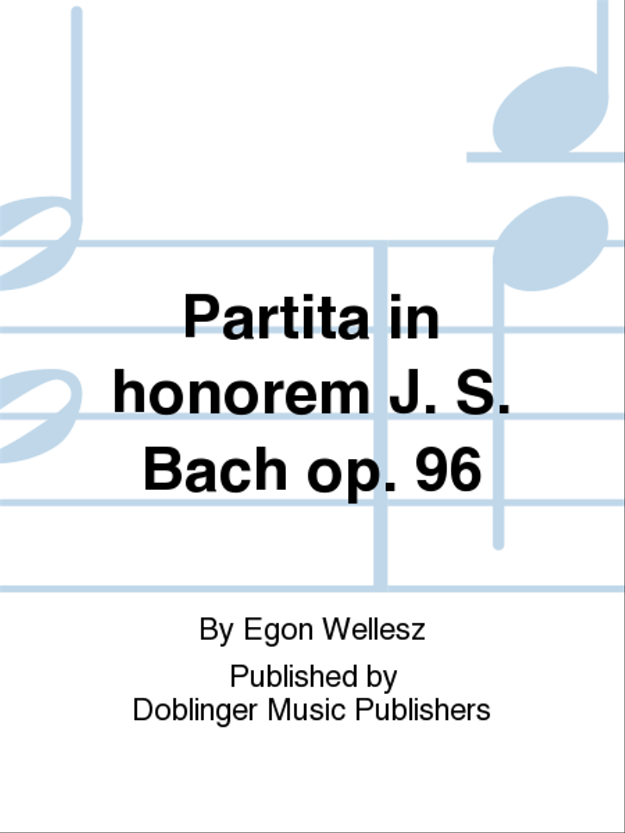 Partita in honorem J. S. Bach op. 96 Organ scores gallery preview page 1