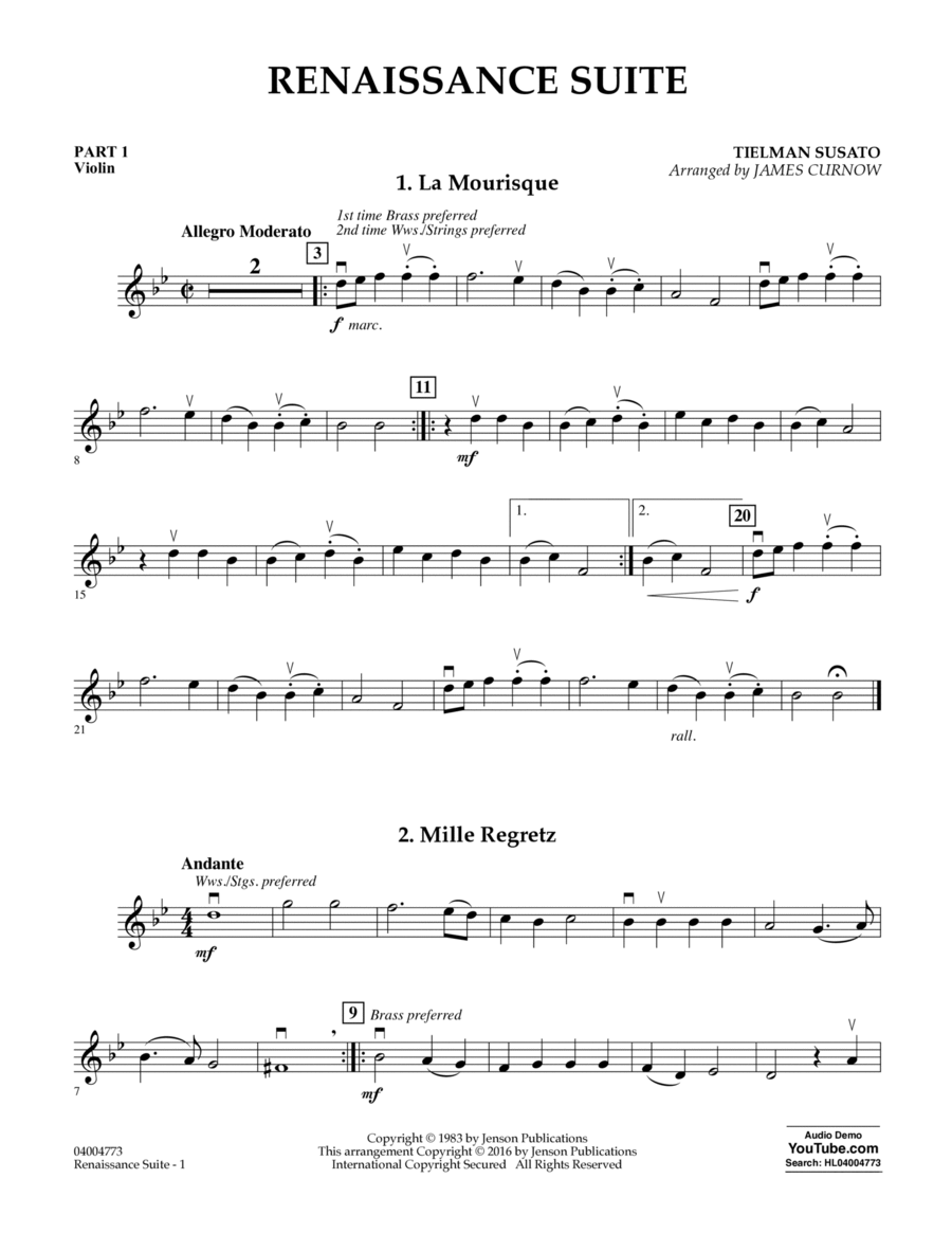 Renaissance violin hot sale music