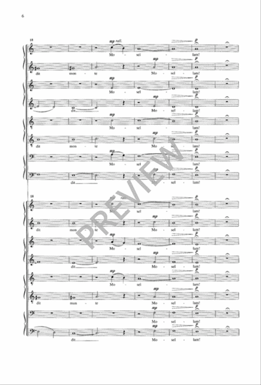 Two Motets (1. Mosella, 2. Te Vigilans Oculis) 4-Part scores gallery preview page 7