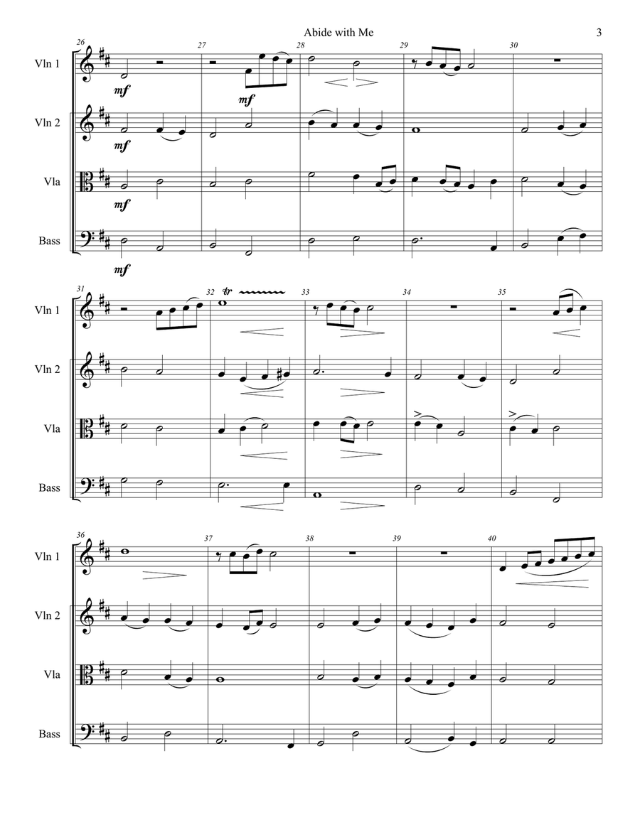 Abide with Me (Strings) String Orchestra scores gallery preview page 6