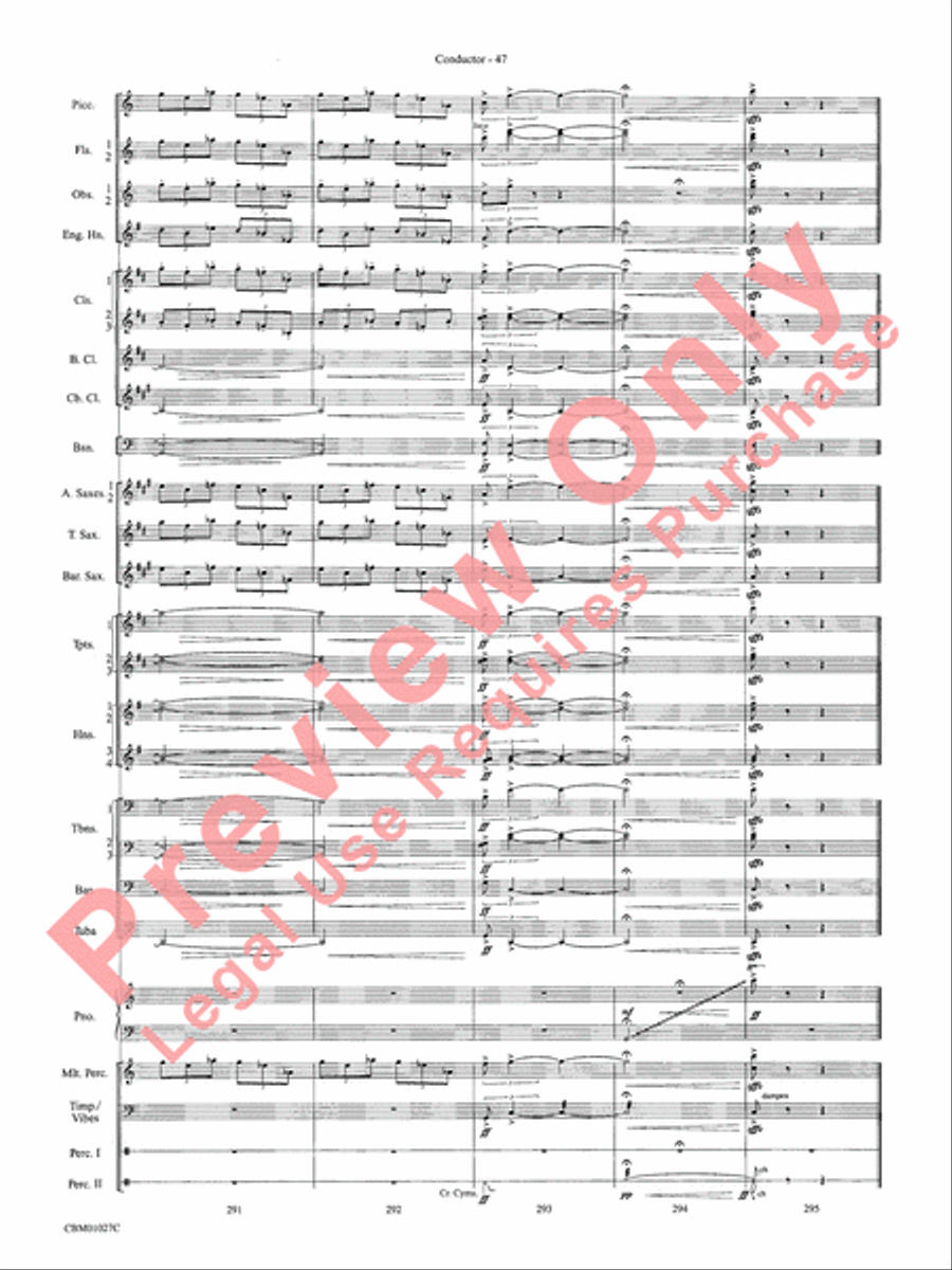 Harry Potter Symphonic Suite Concert Band scores gallery preview page 50