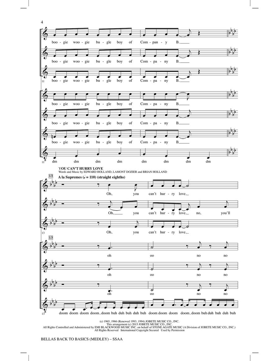Bellas Back To Basics (Medley) SSAA scores gallery preview page 3