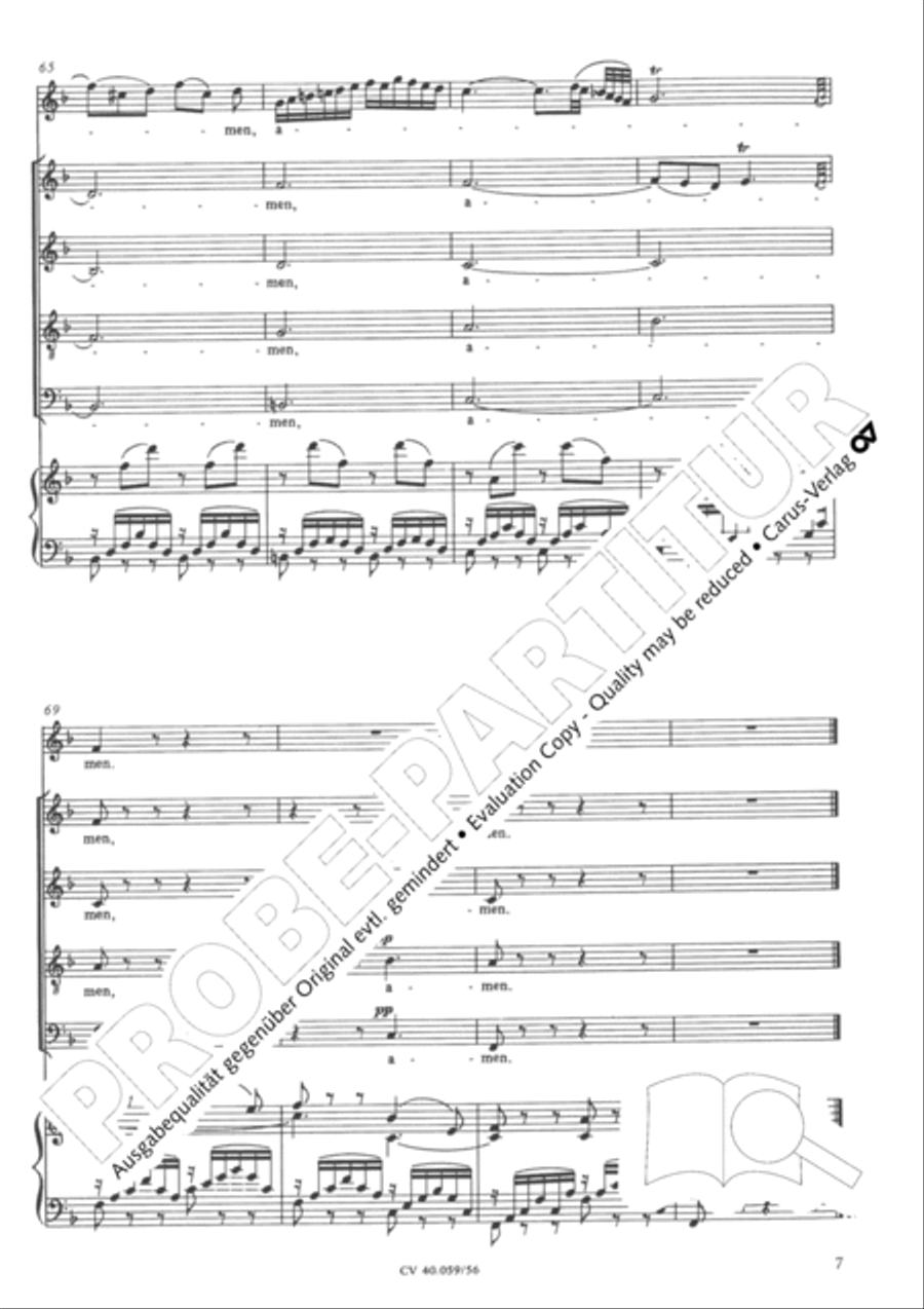 Laudate Dominum in F 4-Part scores gallery preview page 8