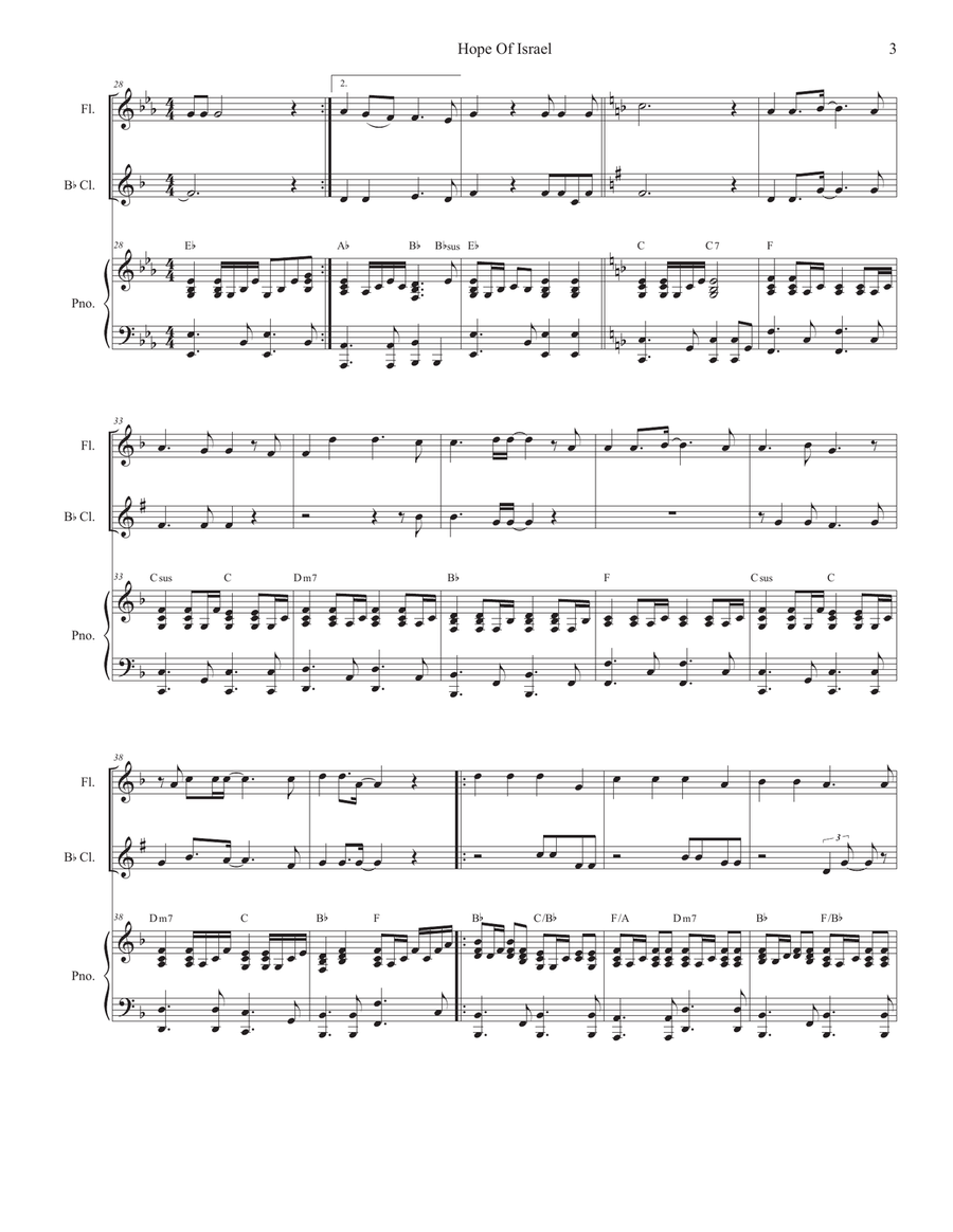 Hope Of Israel Hope Of Israel Woodwind Duet scores gallery preview page 3