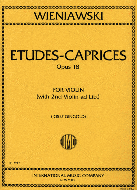 Six Etudes-Caprices, Op. 18 (with 2nd violin) (GINGOLD