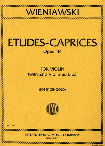 Six Etudes-Caprices, Op. 18 (with 2nd violin)