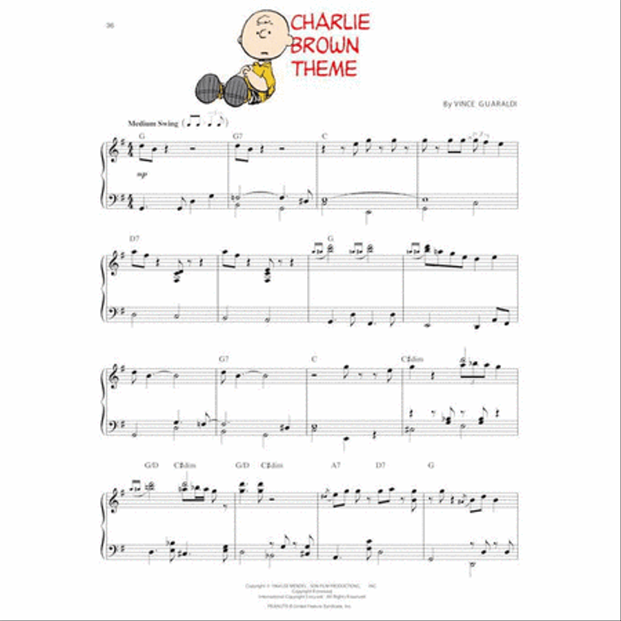 The Easy Peanuts Illustrated Songbook Easy Piano scores gallery preview page 4
