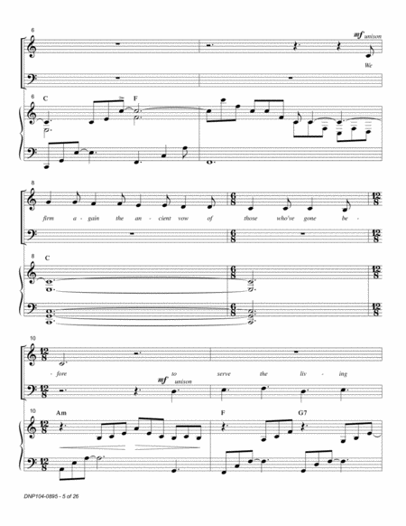 To Serve the Living God-SATB choral work, accompanied image number null